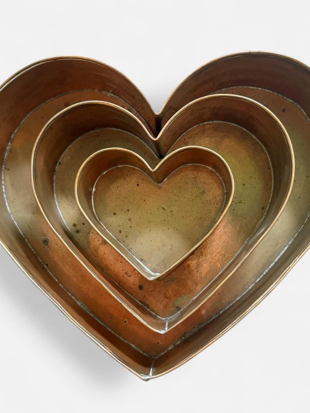 Copper Heart-Shaped Nesting Baking Molds - Michael Bonne